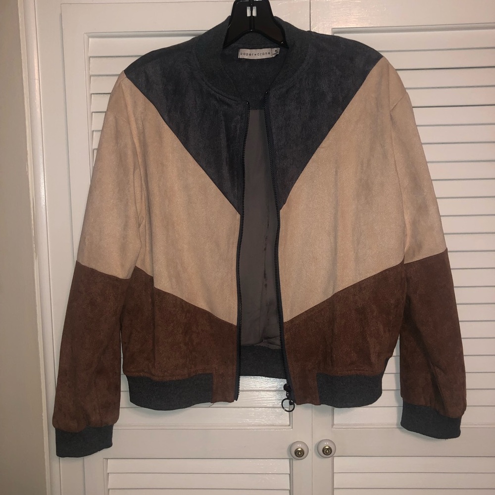 Stitch & Feather 70’ Color-Block Bomber Jacket - image 2